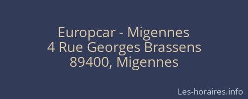 Europcar - Migennes