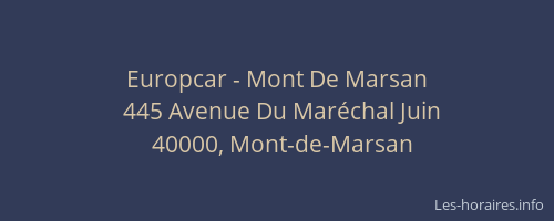 Europcar - Mont De Marsan