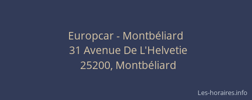 Europcar - Montbéliard