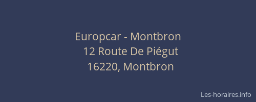 Europcar - Montbron