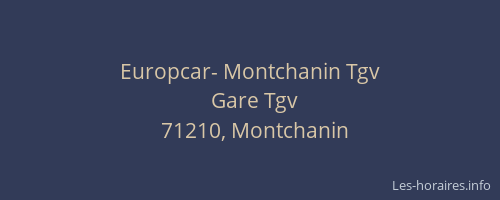 Europcar- Montchanin Tgv