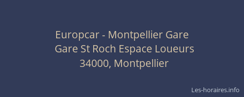 Europcar - Montpellier Gare