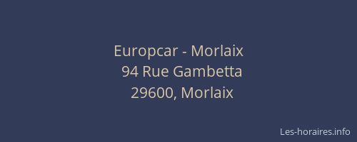 Europcar - Morlaix