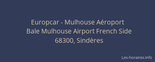Europcar - Mulhouse Aéroport