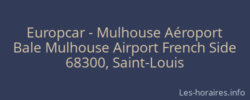 Europcar - Mulhouse Aéroport