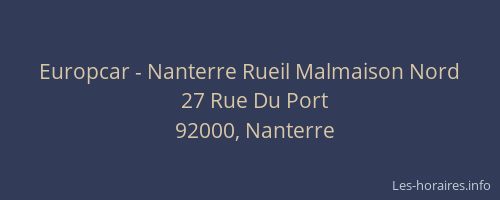 Europcar - Nanterre Rueil Malmaison Nord