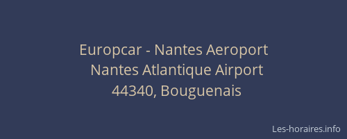Europcar - Nantes Aeroport
