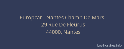 Europcar - Nantes Champ De Mars