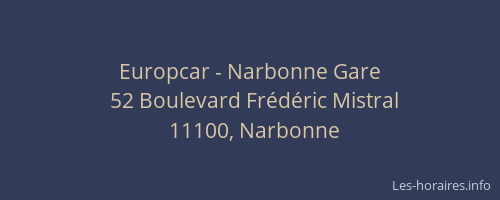 Europcar - Narbonne Gare