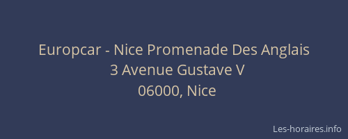 Europcar - Nice Promenade Des Anglais