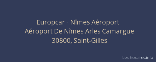 Europcar - N&icirc;mes A&eacute;roport