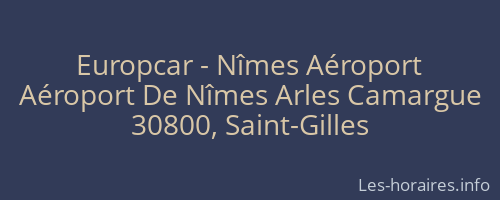 Europcar - Nîmes Aéroport