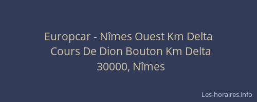 Europcar - Nîmes Ouest Km Delta