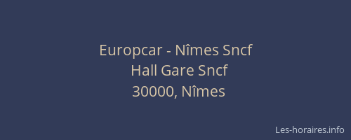 Europcar - Nîmes Sncf