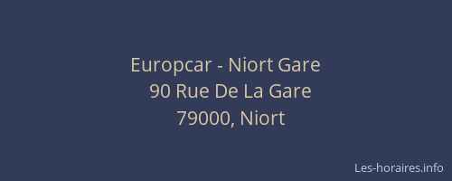 Europcar - Niort Gare