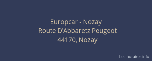 Europcar - Nozay