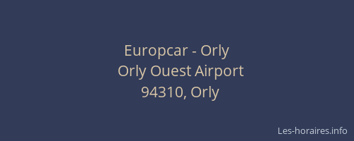 Europcar - Orly