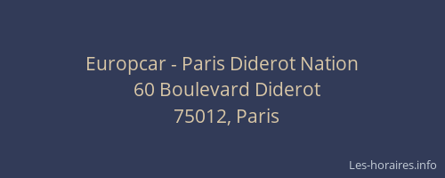 Europcar - Paris Diderot Nation