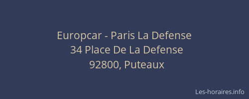 Europcar - Paris La Defense