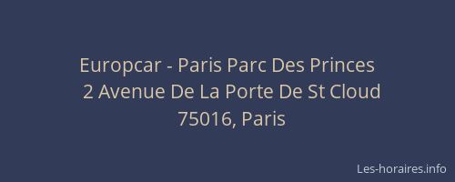 Europcar - Paris Parc Des Princes