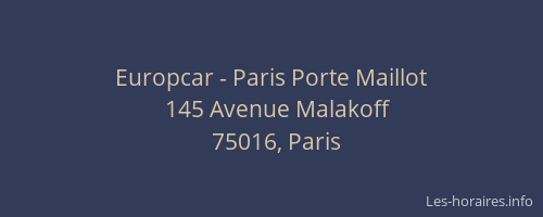 Europcar - Paris Porte Maillot