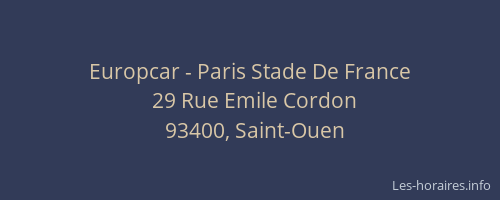 Europcar - Paris Stade De France
