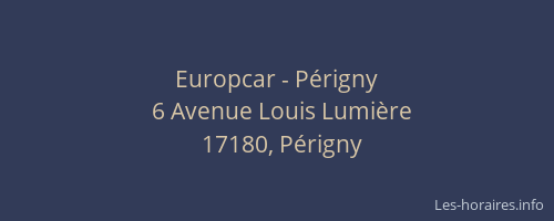 Europcar - P&eacute;rigny