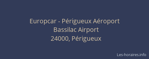 Europcar - Périgueux Aéroport
