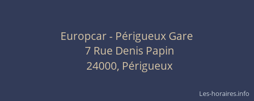 Europcar - Périgueux Gare