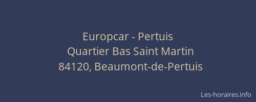 Europcar - Pertuis