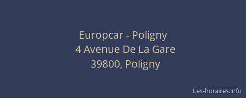 Europcar - Poligny