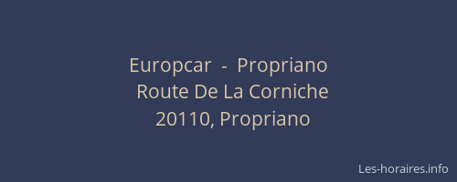 Europcar  -  Propriano