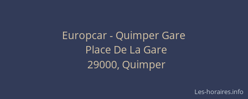 Europcar - Quimper Gare