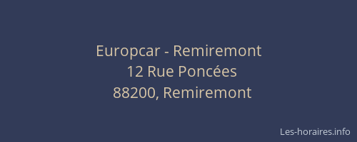 Europcar - Remiremont