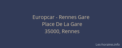 Europcar - Rennes Gare