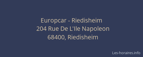 Europcar - Riedisheim