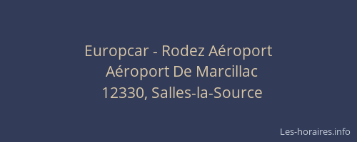 Europcar - Rodez A&eacute;roport