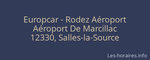 Europcar - Rodez Aéroport
