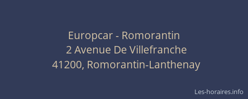 Europcar - Romorantin