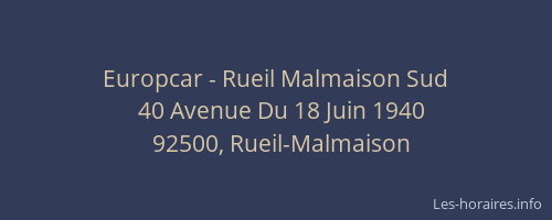 Europcar - Rueil Malmaison Sud