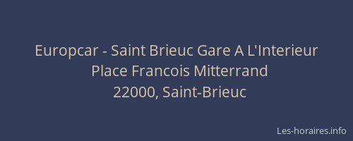 Europcar - Saint Brieuc Gare A L'Interieur