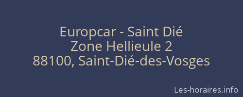 Europcar - Saint Dié