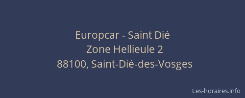 Europcar - Saint Dié