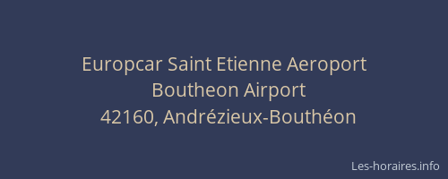 Europcar Saint Etienne Aeroport