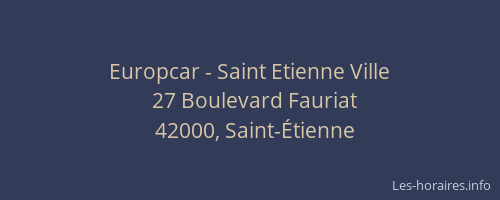Europcar - Saint Etienne Ville