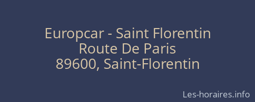 Europcar - Saint Florentin