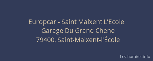 Europcar - Saint Maixent L'Ecole