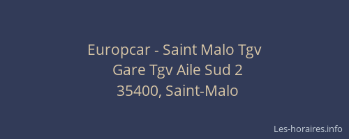 Europcar - Saint Malo Tgv