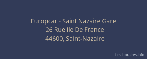 Europcar - Saint Nazaire Gare