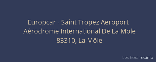 Europcar - Saint Tropez Aeroport